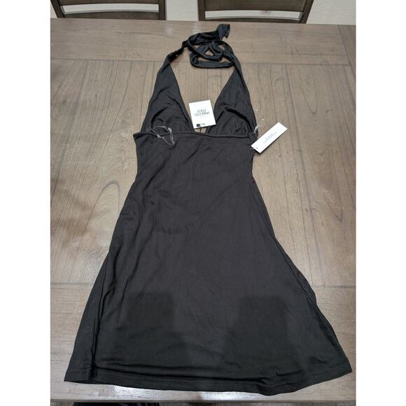 NWT Princess Polly TINISIE HALTER MINI DRESS BLACK size 0 - Picture 5 of 8